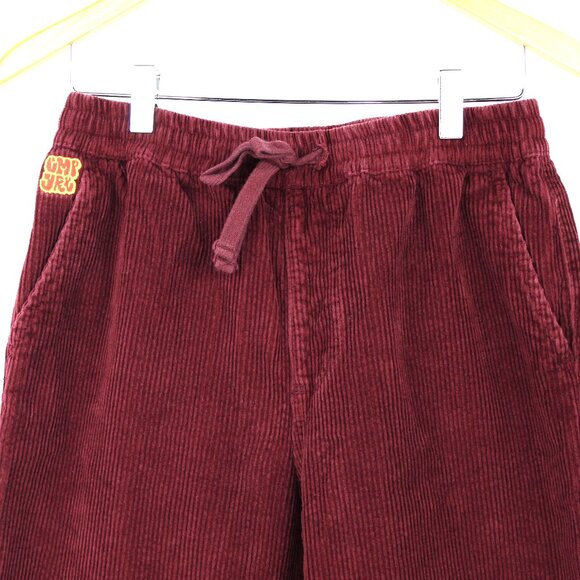 Empyre Wine Pants Size XS Relaxed Fit Corduroy Elastic Waist Drawstring SK8 Y2K - Picture 3 of 6
